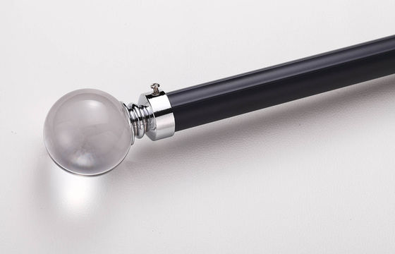 좋은 가격 aluminum material silent to slide curtain rod with crystal end cap 온라인으로
